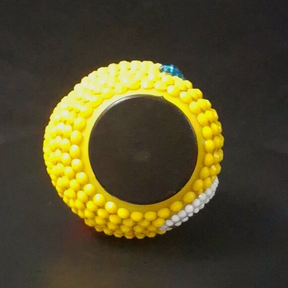 Bedazzled Artist Rubber Duck, Bling Artist Duck, Unique Fun Gift - Picture 8 of 8